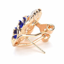 Women Lady Crystal Rhinestone Flower Rose Ear Stud Earrings Jewelry FOUK J4U66