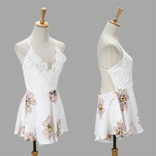 Shorts Women Jumpsuit Sexy Floral Cross Backless Strap V Neck Rompers Overalls For Women J4U66