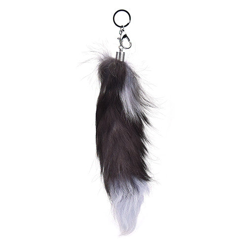 Charm Pendant Large Faux Fox Fur Tail Keychain Fur Key Ring For Women Ladies Girls Handbag Hanging 2 Colors J4U66