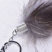 Charm Pendant Large Faux Fox Fur Tail Keychain Fur Key Ring For Women Ladies Girls Handbag Hanging 2 Colors J4U66