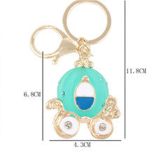 s Pumpkin Car Keychain Alloy Hand-painted Craft Hangings Purse Backpack Keyring Chains Fobs Accessories J4U66