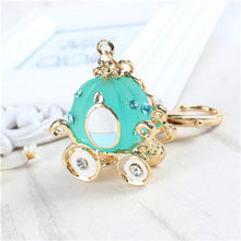 s Pumpkin Car Keychain Alloy Hand-painted Craft Hangings Purse Backpack Keyring Chains Fobs Accessories J4U66