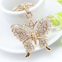 s Women Jewelry Gifts Charm Women Rhinestone Butterfly Key Chain Keyrings For Women  J4U66