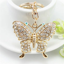 s Women Jewelry Gifts Charm Women Rhinestone Butterfly Key Chain Keyrings For Women  J4U66