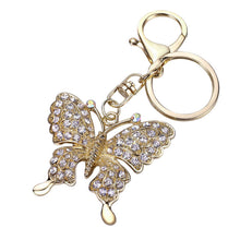 s Women Jewelry Gifts Charm Women Rhinestone Butterfly Key Chain Keyrings For Women  J4U66