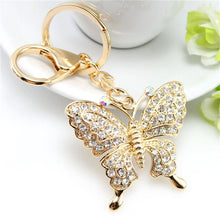 s Women Jewelry Gifts Charm Women Rhinestone Butterfly Key Chain Keyrings For Women  J4U66