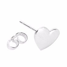 Jewelry Unique Heart Shape Sliver Plated Alloy Stud Earring FT J4U66
