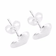 Jewelry Unique Heart Shape Sliver Plated Alloy Stud Earring FT J4U66