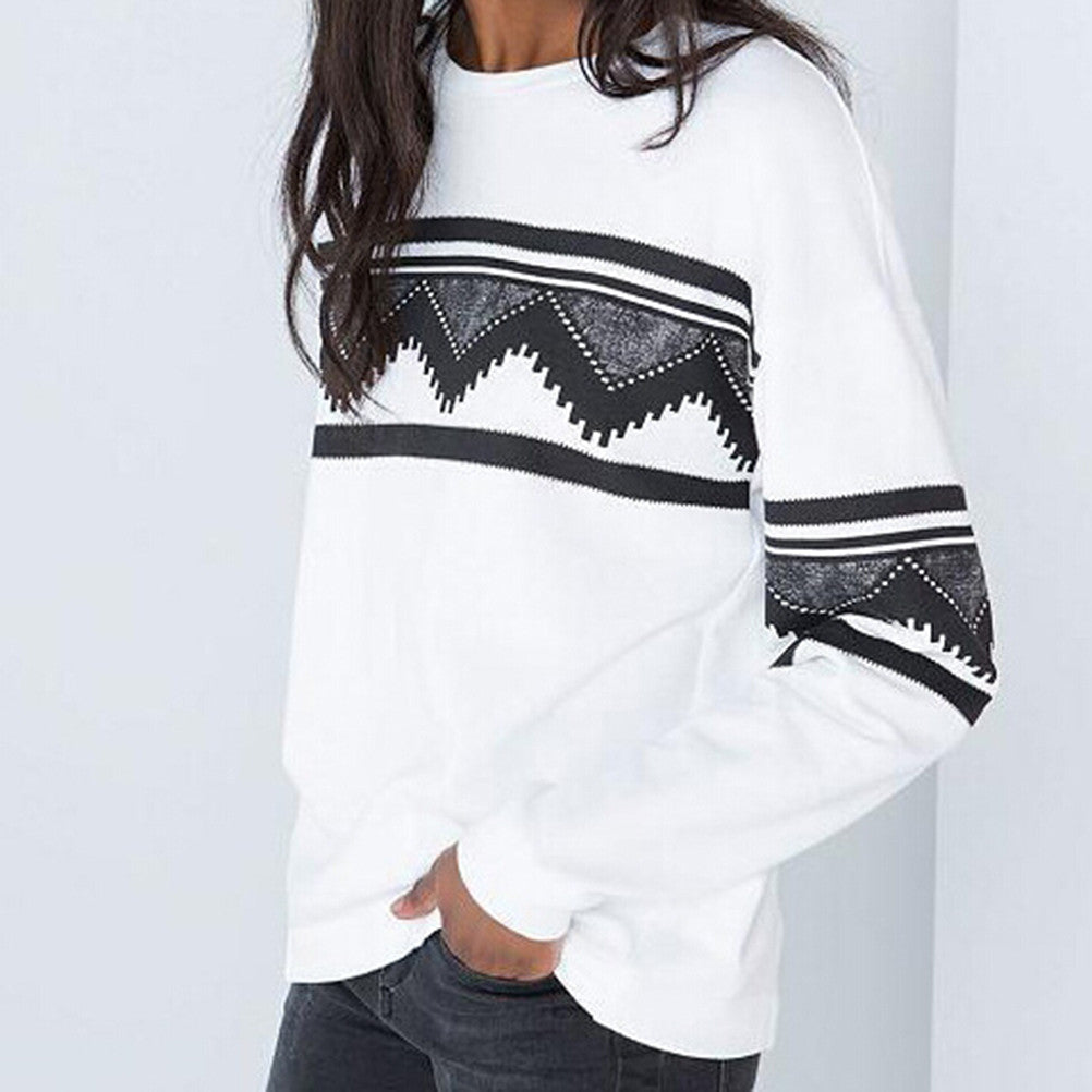 Women Sale Clothing O-Neck Casual Pullover Ladies Long Sleeve Tops Shirt knitted Warm Tops J4U66