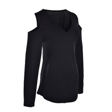 Women Sexy Bodycon Off Shoulder Casual Tops Long Sleeve Sexy V Neck Tee Shirts Blusas Femininas Plus Size J4U66