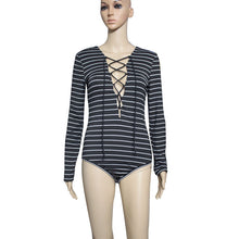 Fashion Womens Sexy Jumpsuit Bandage Beach Bodysuit Striped Short Playsuit Sexy Rompers Overalls Plus Size J4U66