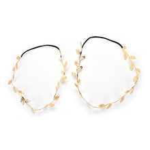 2Pcs Gold Silver Leaves Hairbands Korean Hair Accessories Bridal Trendy Jewelry For Mother and Baby Gifts J4U66
