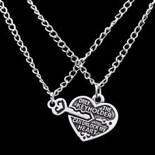2pc Key Unlock My Heart Lock Best Friend Necklace For Women Lover Fine Jewelry J4U66