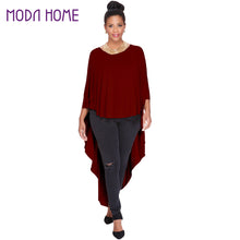 casual t-shirts women t-shirts o neck batwing sleeve asymmetric hem loose women tops plus size blusas xxxl J4U66