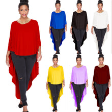 casual t-shirts women t-shirts o neck batwing sleeve asymmetric hem loose women tops plus size blusas xxxl J4U66