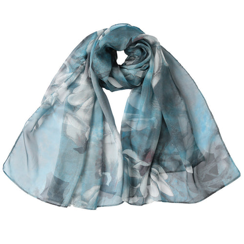 Chiffon Scarf Women Lady Classic Floral Print Shawls Silk Scarves Chiffon Soft Long Scarf Size 15 * 70cm J4U66
