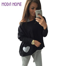 cotton women t-shirts heart pattern print long sleeve tops camisetas mujer high low hem loose tee shirt femme J4U66