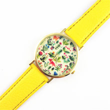 Fashion Design Women's Analog Quartz Wrist Watch Leather Animal Floral Printed Ladies Dress Watches J4U66