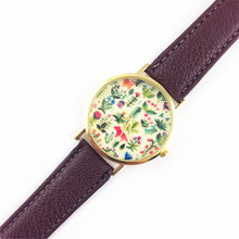 Fashion Design Women's Analog Quartz Wrist Watch Leather Animal Floral Printed Ladies Dress Watches J4U66