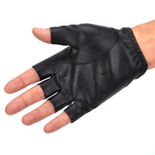 Half Finger Driving Women Gloves PU Leather Fingerless Gloves For Women Black  J4U66