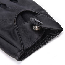 Half Finger Driving Women Gloves PU Leather Fingerless Gloves For Women Black  J4U66