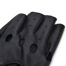 Half Finger Driving Women Gloves PU Leather Fingerless Gloves For Women Black  J4U66