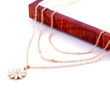 multilayer gold plated statement necklace choker pendant jewelry for women gift girls J4U66