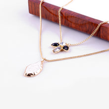 multilayer gold plated statement necklace choker pendant jewelry for women gift girls J4U66