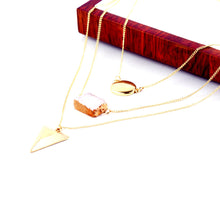 multilayer gold plated statement necklace choker pendant jewelry for women gift girls J4U66