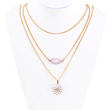 multilayer gold plated statement necklace choker pendant jewelry for women gift girls J4U66