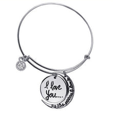 I Love You Heart Bracelets Woman Bangles Bracelets Moon Cuff Bracelets Jewelry  J4U66