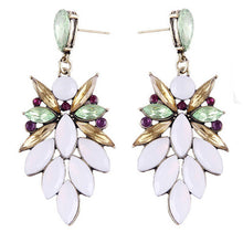 Jewelry European Style Exaggerated Four-color Rhinestone Large Earrings For Women  J4U66