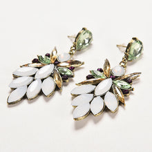Jewelry European Style Exaggerated Four-color Rhinestone Large Earrings For Women  J4U66