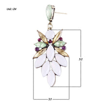 Jewelry European Style Exaggerated Four-color Rhinestone Large Earrings For Women  J4U66