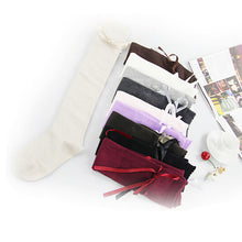 Long Cotton Bowknot Stockings Thigh High Over The Knee Socks For Girls PY6 J4U66