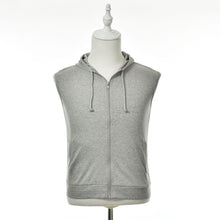 Men Casual Slim Fit Basic Hooded Jacket Sleeveless Vest Waistcoat Zipper Hoodies Sweatshirt J4U66
