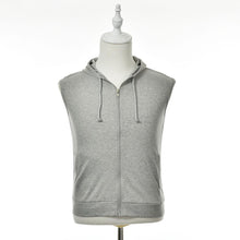 Men Casual Slim Fit Basic Hooded Jacket Sleeveless Vest Waistcoat Zipper Hoodies Sweatshirt J4U66