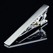 Men Practical Silver Tone Metal Simple Necktie Tie Bar Clasp Clip Decor J4U66