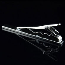 Men Practical Silver Tone Metal Simple Necktie Tie Bar Clasp Clip Decor J4U66