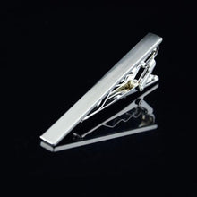 Men Practical Silver Tone Metal Simple Necktie Tie Bar Clasp Clip Decor J4U66