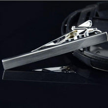 Men Practical Silver Tone Metal Simple Necktie Tie Bar Clasp Clip Decor J4U66