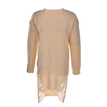 O neck Long Sleeve Casual Sweater Dresses European American Styl Knit Women Pullovers Dress For Women J4U66