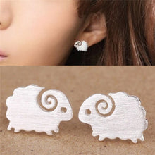 Silver Sheep Earrings For Women Ears Stud Fine Jewelry  J4U66