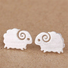 Silver Sheep Earrings For Women Ears Stud Fine Jewelry  J4U66