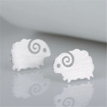 Silver Sheep Earrings For Women Ears Stud Fine Jewelry  J4U66