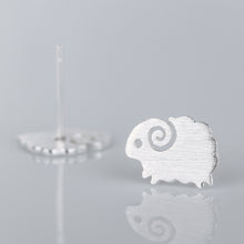 Silver Sheep Earrings For Women Ears Stud Fine Jewelry  J4U66