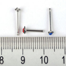 Stainless Steel Crystal Star Nose Ring Bone Stud Body Piercing Jewelry 24pc  J4U66