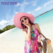 hats for women floppy hat wide brim bow ornament sun hat foldable beach cap women J4U66