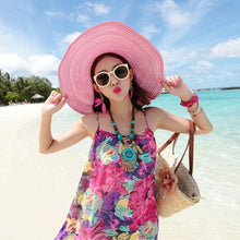 hats for women floppy hat wide brim bow ornament sun hat foldable beach cap women J4U66