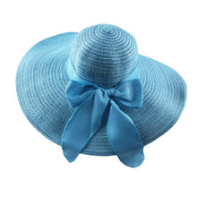hats for women floppy hat wide brim bow ornament sun hat foldable beach cap women J4U66